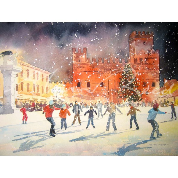 Alan Reed - Ice skating in Marostica, Italy