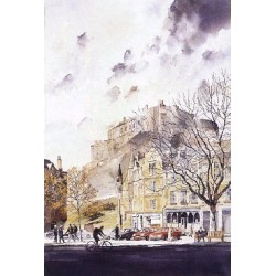 Alan Reed - The Castle from the Grassmarket, Edinburgh