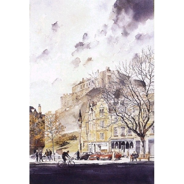 Alan Reed - The Castle from the Grassmarket, Edinburgh