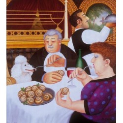 Beryl Cook - Dining in Paris - ONLY 1 LEFT IN STOCK!