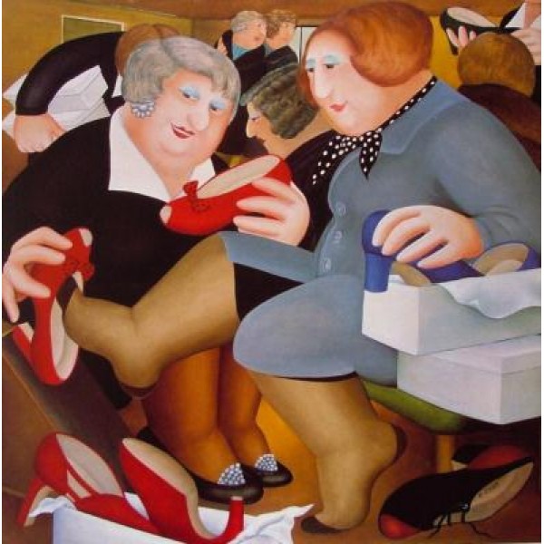 Beryl Cook - Shoe Shop