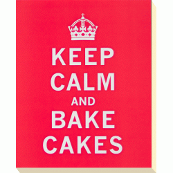 Keep Calm & ... Bake Cakes Canvas Print