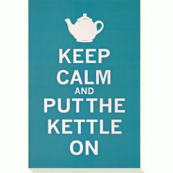 Keep Calm & Put The Kettle On Canvas Print