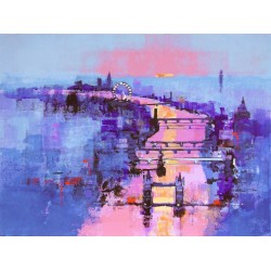 Colin Ruffell - River Thames Sunset (Canvas)