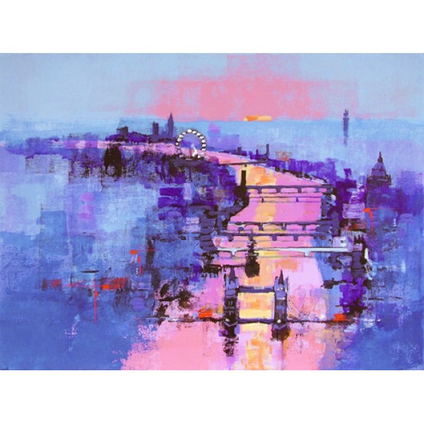Colin Ruffell - River Thames Sunset (Canvas)