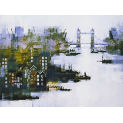 Colin Ruffell - Thames Warehouses (Canvas)