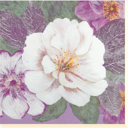 Colleen Sarah - Plum & Lavender Garden I Canvas Print 