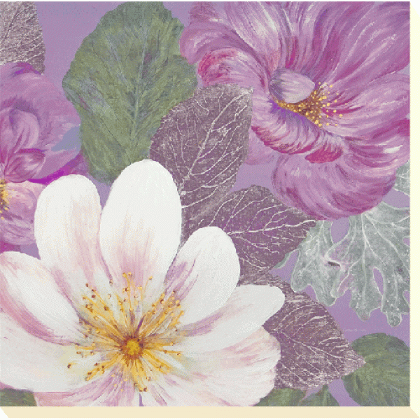 Colleen Sarah - Plum & Lavender Garden II Canvas Print 