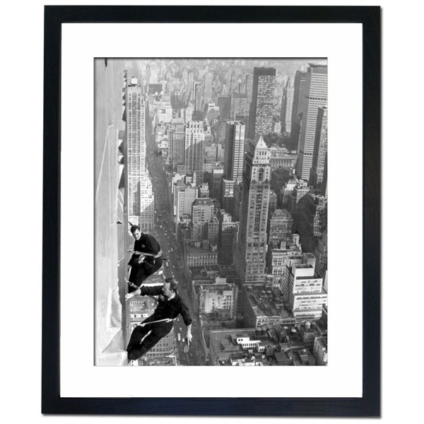 1,000 Feet Up Window Cleaners Cleaning Empire State Building, 1964 Framed Print