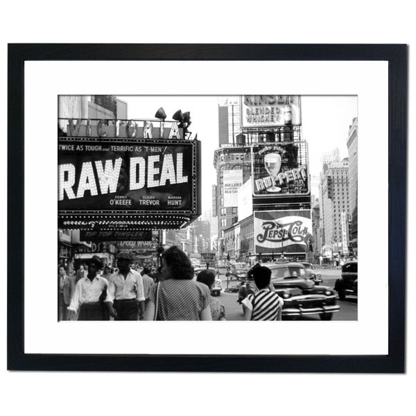 Broadway Victoria showing Raw Deal, New York 1948 Framed Print