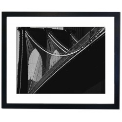 Cables Lead to the Huge Arches on Brooklyn Bridge Framed Print