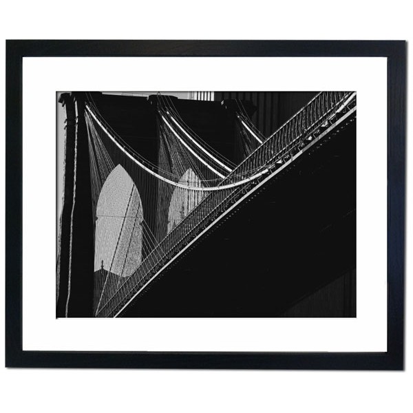 Cables Lead to the Huge Arches on Brooklyn Bridge Framed Print