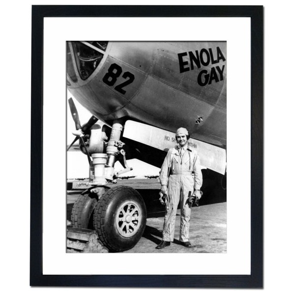 Col Paul W Tibbets Jr & his famous ARF B-29 Superfortress Enola Gay, 1946 Framed Print
