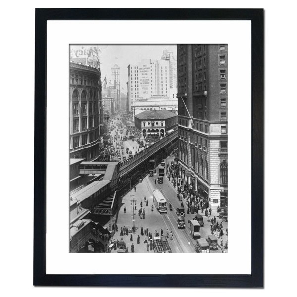 Greeley and Herald square, New York 1926 Framed Print