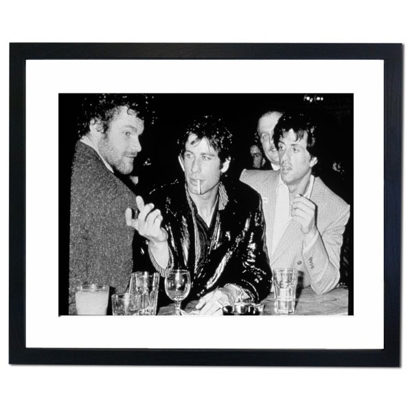 John Travolta & Sylvester Stallone at Studio 54, 1998 Framed Print