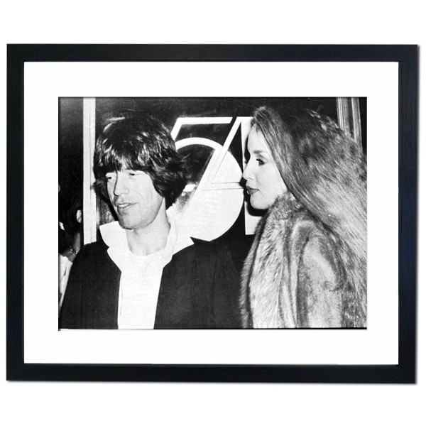 Mick Jagger & Jerry Hall at Studio 54 the famous New York Disco, 1978 Framed Print