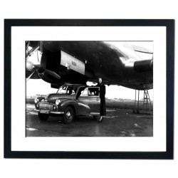 Morris Minor - The first car to be flown across the Atlantic, 1949 Framed Print