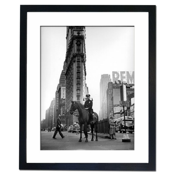 On Duty in Times Square, New York Framed Print