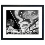 Signs outside a Casino, Las Vegas Framed Print