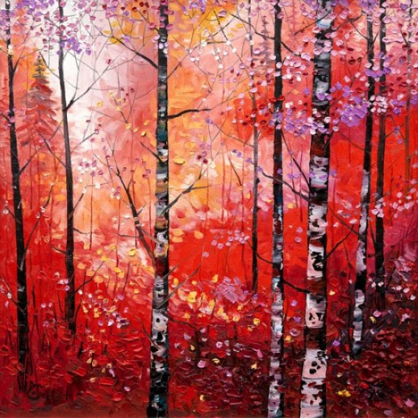 Daniel Campbell - Silver Birches in Autumn
