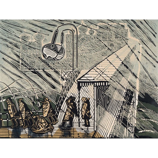 Edward Bawden - Snowstorm at Brighton