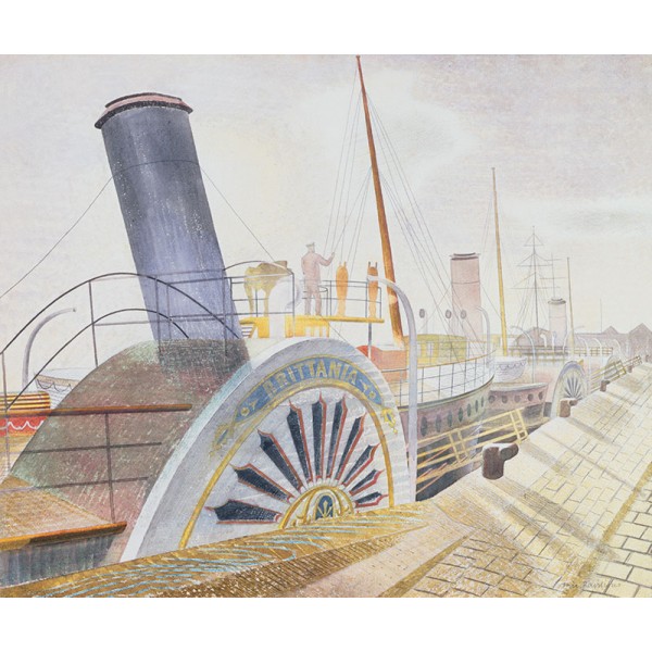 Eric Ravilious - Paddle Steamers, Bristol Quay