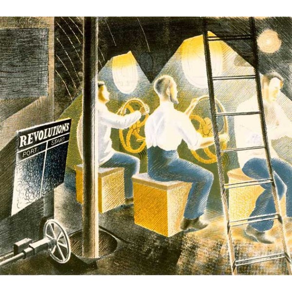 Eric Ravilious - Men Operating Submarine Controls (1941)