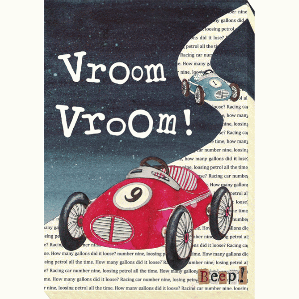 Helena Corbett - Nursery Rhymes - Vroom Vroom Canvas Print 