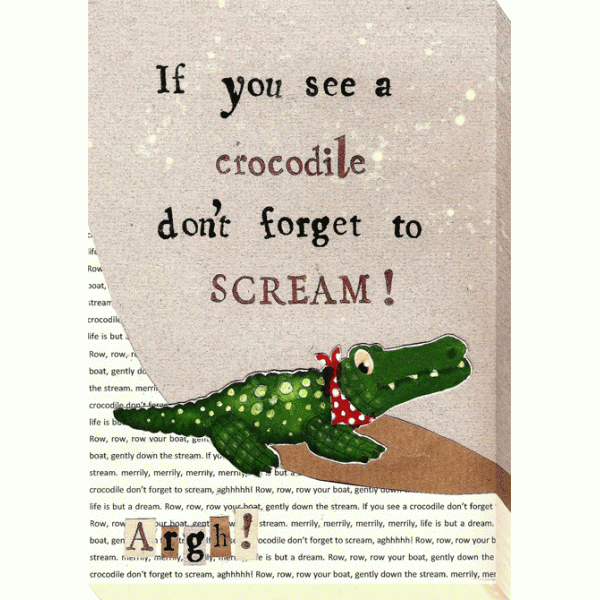 Helena Corbett - Nursery Rhymes - Crocodile Canvas Print 