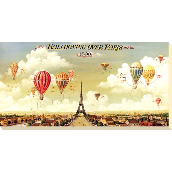 I and B Lane - Ballooning Over Paris Canvas Print 