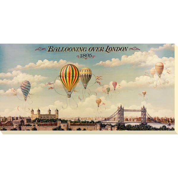 I and B Lane - Ballooning Over London Canvas Print 