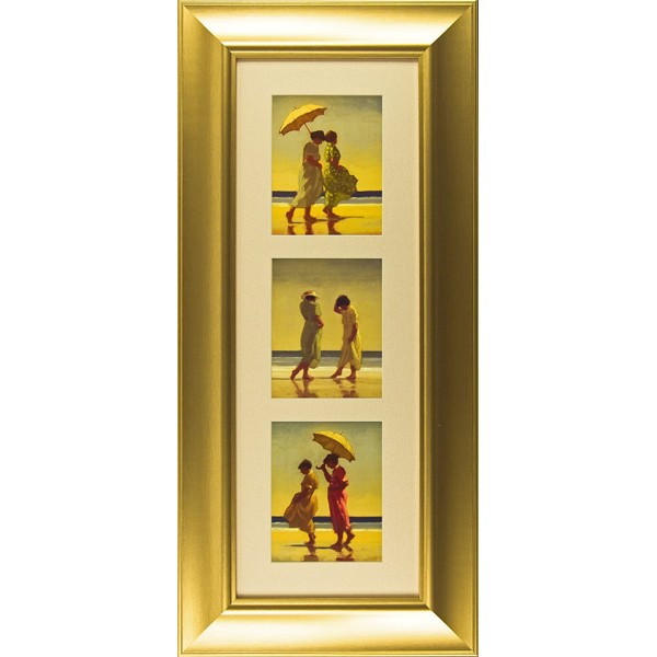 Jack Vettriano - Beach Triptych II Framed