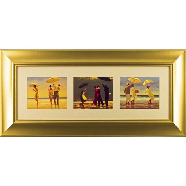 Jack Vettriano - Beach Triptych I Framed