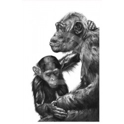 Jamie Boots - Tender Moment Large (Chimpanzee Mother & Baby)