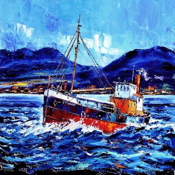 Jean Feeney - Puffer Passing Ardnamurchan (Small)