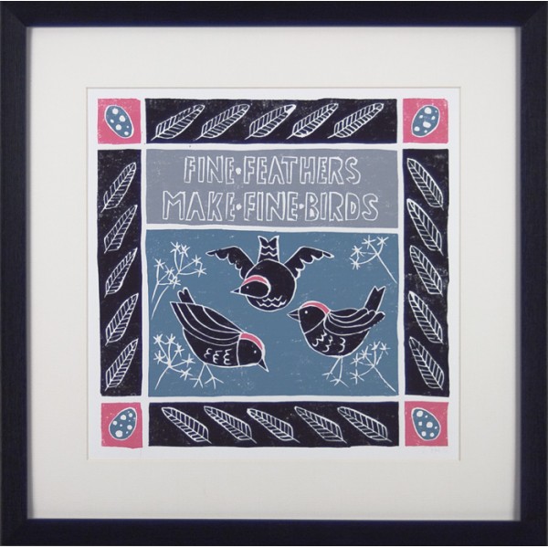 Jill Perkins - Feathery Mottos I Framed Print 