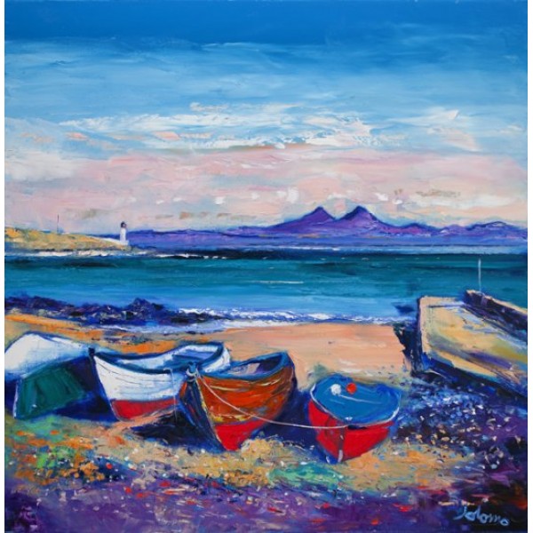 John Lowrie Morrison - Beached Boats, Loch Indaal, Islay (Small)