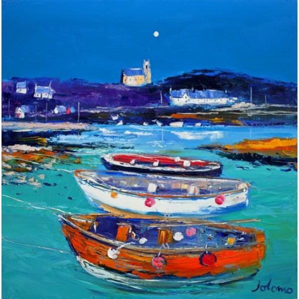 John Lowrie Morrison - Church and Boats, Arinagour, Isle of Coll (Large)