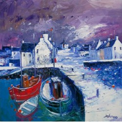 John Lowrie Morrison - Snowstorm on the Round Kirk, Bowmore, Islay (Large)