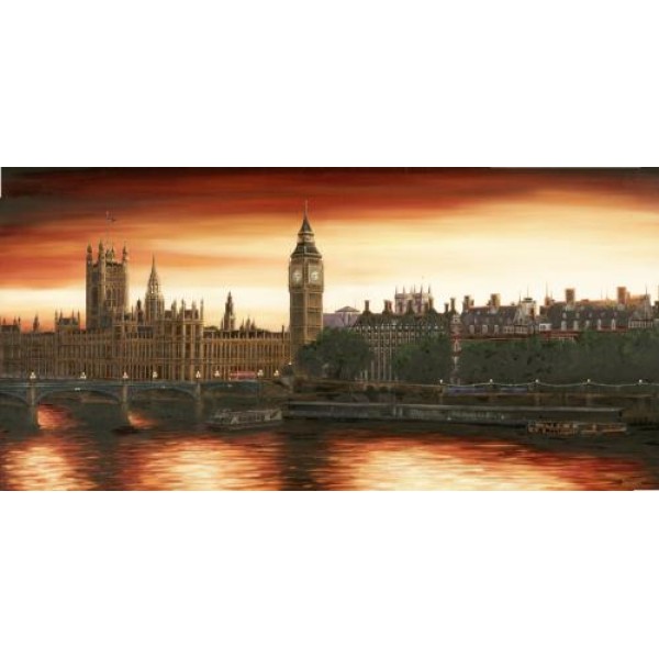 Mark Braithwaite - Sunset over Westminster (Canvas)