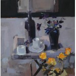 Mary Davidson - Yellow Roses and White China
