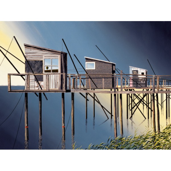 Michael Kidd - Three Fishing Shacks