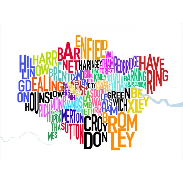 Michael Tompsett - London UK Text Map