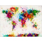 Michael Tompsett - World Map Paint Splashes