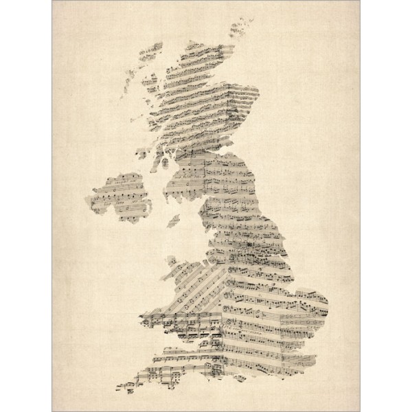 Michael Tompsett - Great Britain UK Old Sheet Music Map