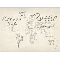 Michael Tompsett - Writing Text Map of the World Map