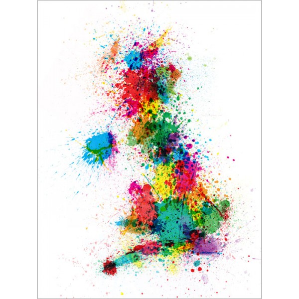 Michael Tompsett - Great Britain UK Map Paint Splashes