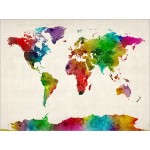 Michael Tompsett - Watercolor Map of the World Map