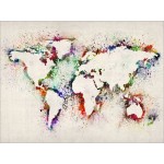 Michael Tompsett - Map of the World Paint Splashes