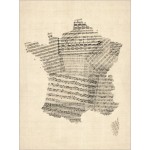 Michael Tompsett - Map of France Old Sheet Music Map
